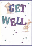 Brimming with playful energy and gentle warmth, this get well card's illustrated bear and puppy leap from the page, radiating optimism and hope-a feeling reminiscent of Addington's friendly atmosphere. Each character tenderly holds part of the vibrant 'Get Well' message, the bold letters painted in refreshing indigo and teal, making them stand out against a calming cream background. Scattered blue and purple stars mete out good wishes with a whimsical sparkle, recalling the twinkle of local Addington festivities. The fur of both animals appears soft and tactile, almost inviting a touch, reminiscent of the comfortable embrace you'd find in a loving home or at a cherished local spot. Beyond its visual charm, the card carries an emotional embrace, turning a simple get well wish into a heartfelt gesture-much like delivering a thoughtfully arranged bouquet to a friend's doorstep in Addington. It's a small but powerful token of encouragement, ready to lighten the heart of anyone on the road to recovery in this caring part of London.
